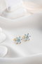 Heliophilia Silver Pendientes de Plata de Ley con Recubrimiento de Oro
